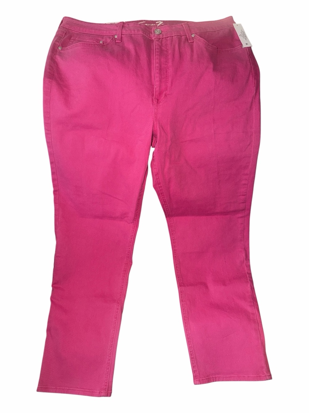 Seven7 Pink Straight-Leg High-Rise Jeans Women’s Size 16 NWT - Picture 5 of 6